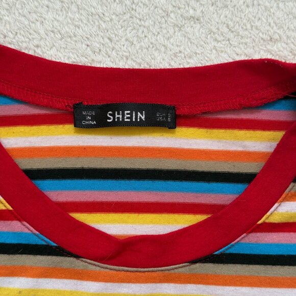 SHEIN Rainbow Striped Tee - Picture 2 of 2